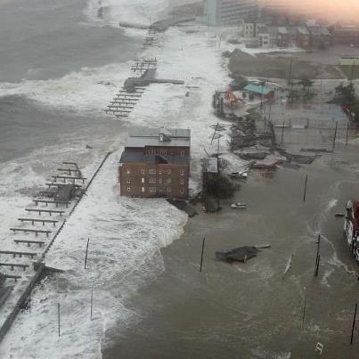 Photo: Large section of boardwalk in Atlantic City washed away!