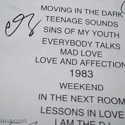 Photo: Neon Trees Autographed Set-list from the Concert at the Piazza