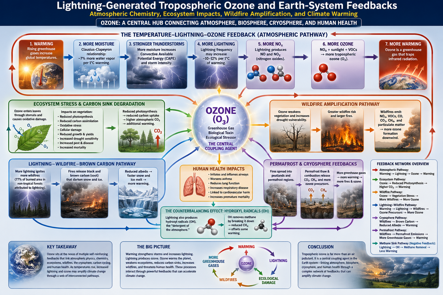 Lightning Strikes and Climate Change Feedback Loops